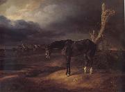 Adam Albrecht A gentleman loose horse on the battlefield of Borodino 1812 Germany oil painting artist